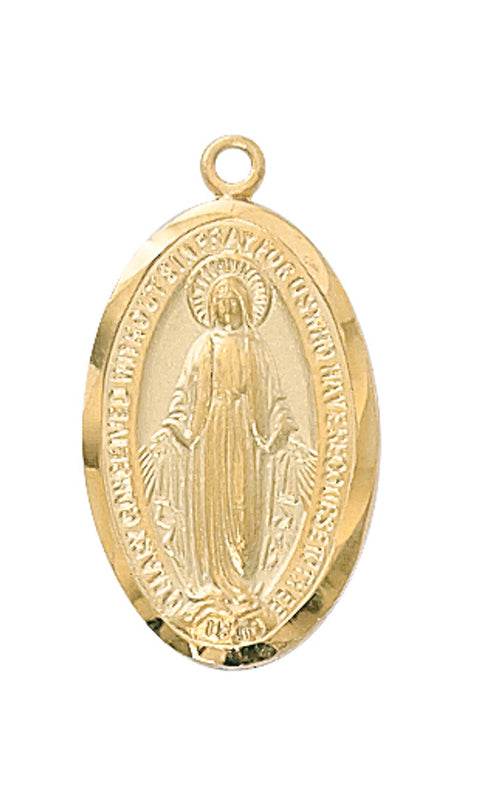 JMG1S    GOLD OVER STERLING SILVER MIRACULOUS MEDAL