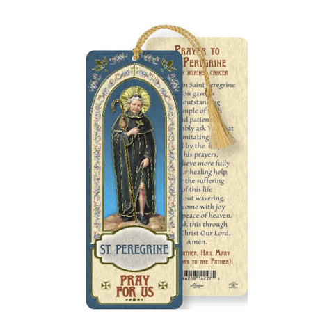 St Peregrine Laminated Bookmark W/Tassel